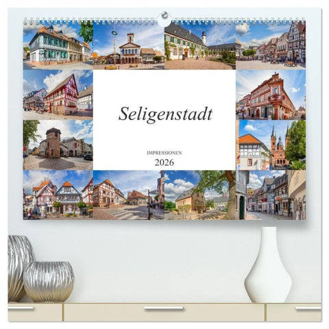 Seligenstadt Impressionen (hochwertiger Premium Wandkalender 2026 DIN A2 quer), Kunstdruck in Hochglanz