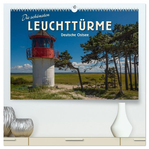 Die schönsten Leuchttürme - Deutsche Ostsee (hochwertiger Premium Wandkalender 2027 DIN A2 quer), Kunstdruck in Hochglanz