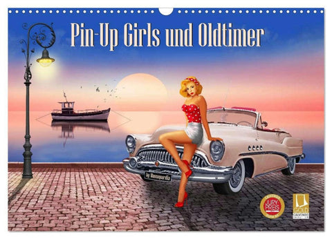 Pin-Up Girls und Oldtimer by Mausopardia (Wandkalender 2026 DIN A3 quer), CALVENDO Monatskalender