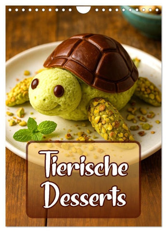 Tierische Desserts (Wandkalender 2027 DIN A4 hoch), CALVENDO Monatskalender