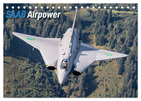 Saab Airpower (Tischkalender 2026 DIN A5 quer), CALVENDO Monatskalender