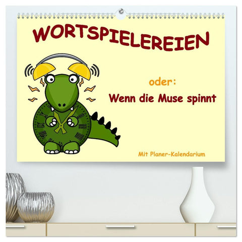 Wortspielereien (hochwertiger Premium Wandkalender 2027 DIN A2 quer), Kunstdruck in Hochglanz