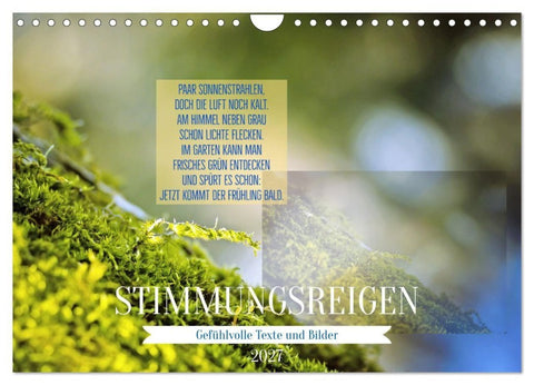 Stimmungsreigen Gefühlvolle Texte und Bilder (Wandkalender 2027 DIN A4 quer), CALVENDO Monatskalender