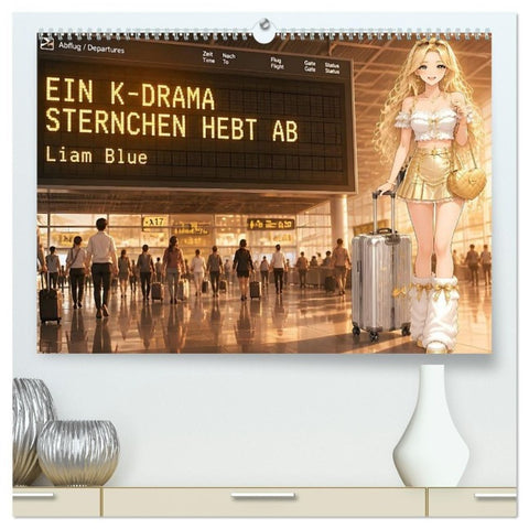 Ein K-Drama Sternchen hebt ab (hochwertiger Premium Wandkalender 2027 DIN A2 quer), Kunstdruck in Hochglanz