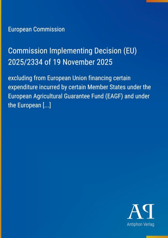 Commission Implementing Decision (EU) 2025/2334 of 19 November 2025