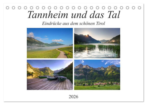 Tannheim und das Tal (Tischkalender 2026 DIN A5 quer), CALVENDO Monatskalender