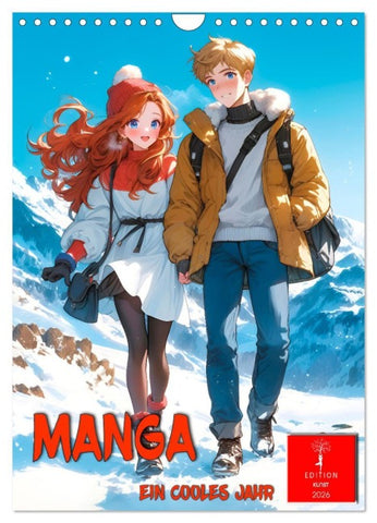 Manga - ein cooles Jahr (Wandkalender 2026 DIN A4 hoch), CALVENDO Monatskalender