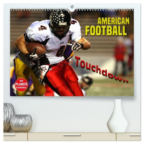 American Football - Touchdown (hochwertiger Premium Wandkalender 2027 DIN A2 quer), Kunstdruck in Hochglanz