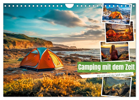 Camping mit dem Zelt (Wandkalender 2027 DIN A4 quer), CALVENDO Monatskalender
