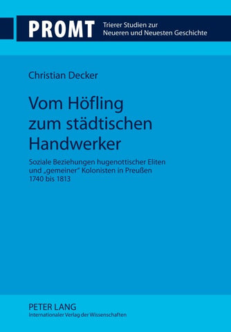 Vom Höfling zum städtischen Handwerker