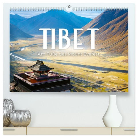 Tibet - Am Fuße des Mount Everest. (hochwertiger Premium Wandkalender 2027 DIN A2 quer), Kunstdruck in Hochglanz