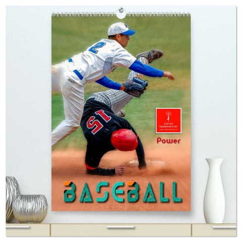 Baseball Power (hochwertiger Premium Wandkalender 2027 DIN A2 hoch), Kunstdruck in Hochglanz