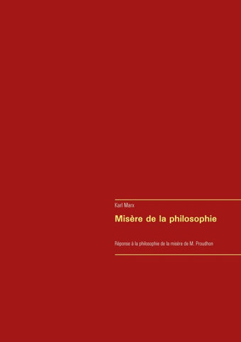 Misère de la philosophie
