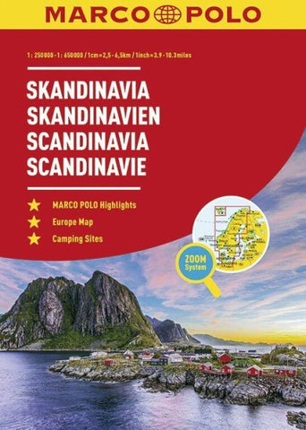 MARCO POLO Reiseatlas Skandinavien 1:250.000 / 1:650.000