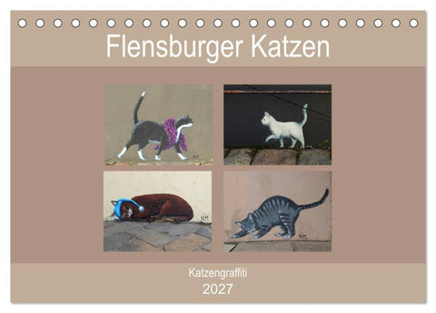 Flensburger Katzen (Tischkalender 2027 DIN A5 quer), CALVENDO Monatskalender