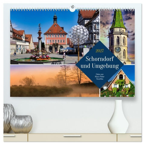Schorndorf und Umgebung (hochwertiger Premium Wandkalender 2027 DIN A2 quer), Kunstdruck in Hochglanz