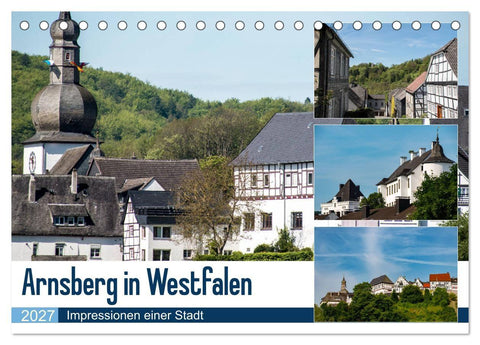 Arnsberg in Westfalen (Tischkalender 2027 DIN A5 quer), CALVENDO Monatskalender