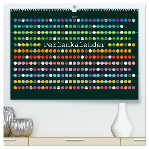 Perlenkalender (hochwertiger Premium Wandkalender 2027 DIN A2 quer), Kunstdruck in Hochglanz