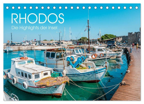 Rhodos - Die Highlights der Insel (Tischkalender 2027 DIN A5 quer), CALVENDO Monatskalender
