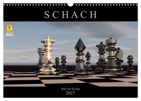 SCHACH - Spiel der Könige (Wandkalender 2027 DIN A3 quer), CALVENDO Monatskalender