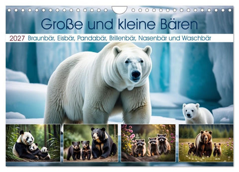 Große und kleine Bären (Wandkalender 2027 DIN A4 quer), CALVENDO Monatskalender