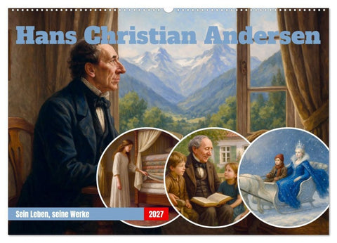 Hans Christian Andersen. Sein Leben, seine Werke (Wandkalender 2027 DIN A2 quer), CALVENDO Monatskalender