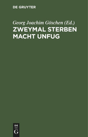 Zweymal sterben macht Unfug