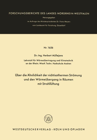 Über die Ähnlichkeit der nichtisothermen Strömung und den Wärmeübergang in Räumen mit Strahllüftung