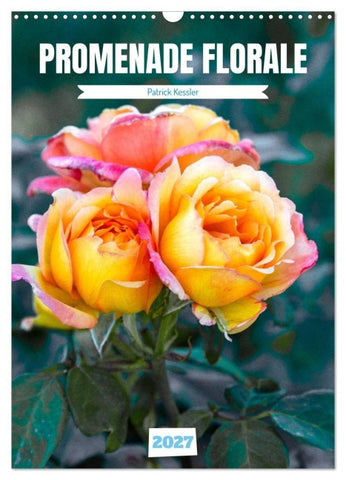 Promenade florale (Calendrier mural 2027 DIN A3 horizontal), CALVENDO calendrier mensuel