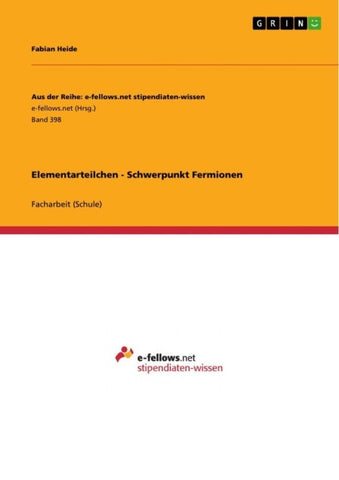 Elementarteilchen - Schwerpunkt Fermionen