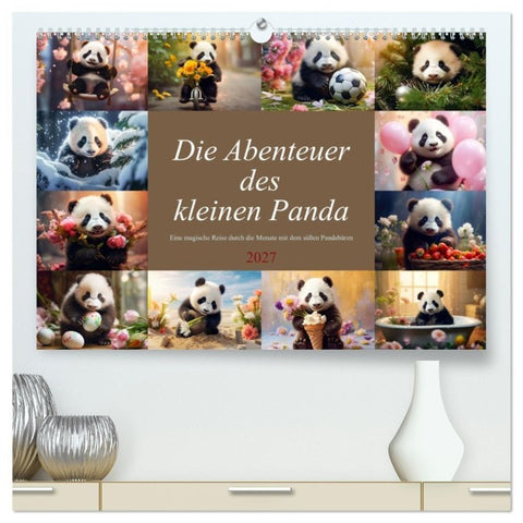 Die Abenteuer des kleinen Panda (hochwertiger Premium Wandkalender 2027 DIN A2 quer), Kunstdruck in Hochglanz