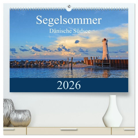 Segelsommer - Dänische Südsee (hochwertiger Premium Wandkalender 2026 DIN A2 quer), Kunstdruck in Hochglanz