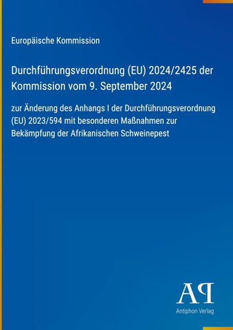 Durchführungsverordnung (EU) 2024/2425 der Kommission vom 9. September 2024