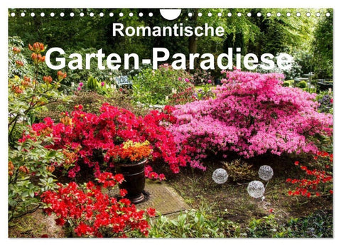 Romantische Garten-Paradiese (Wandkalender 2027 DIN A4 quer), CALVENDO Monatskalender