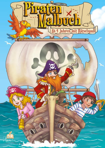 Piraten Malbuch ab 4 Jahren mit Rätselspaß