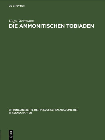 Die ammonitischen Tobiaden