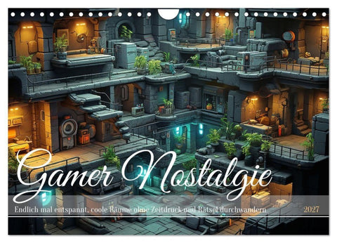 Gamer Nostalgie (Wandkalender 2027 DIN A4 quer), CALVENDO Monatskalender
