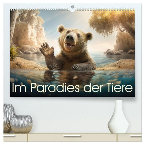 Im Paradies der Tiere (hochwertiger Premium Wandkalender 2027 DIN A2 quer), Kunstdruck in Hochglanz