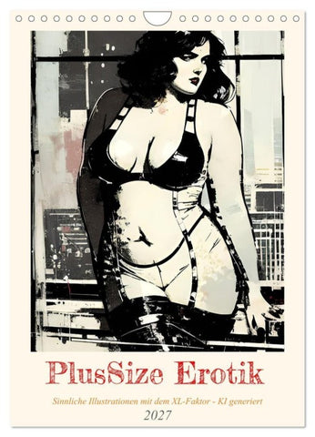 PlusSize Erotik (Wandkalender 2027 DIN A4 hoch), CALVENDO Monatskalender