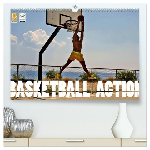 Basketball Action (hochwertiger Premium Wandkalender 2027 DIN A2 quer), Kunstdruck in Hochglanz