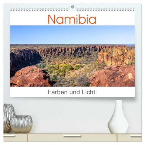 Namibia - Farben und Licht (hochwertiger Premium Wandkalender 2026 DIN A2 quer), Kunstdruck in Hochglanz