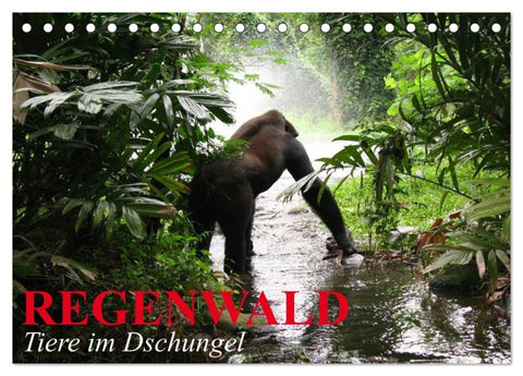 Regenwald ¿ Tiere im Dschungel (Tischkalender 2027 DIN A5 quer), CALVENDO Monatskalender
