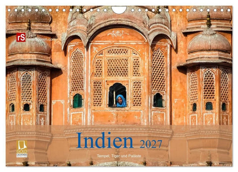 Indien 2027 Tempel, Tiger und Paläste (Wandkalender 2027 DIN A4 quer), CALVENDO Monatskalender
