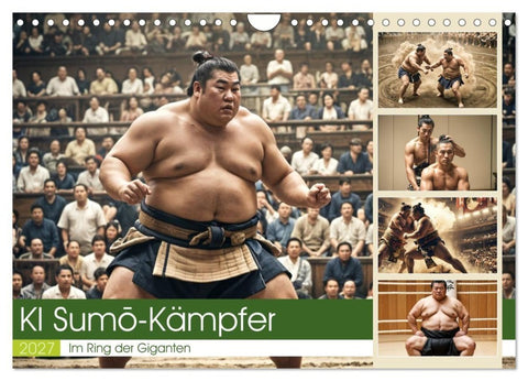 KI Sumo-Kämpfer Im Ring der Giganten (Wandkalender 2027 DIN A4 quer), CALVENDO Monatskalender