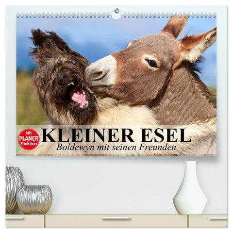 Kleiner Esel. Boldewyn mit seinen Freunden (hochwertiger Premium Wandkalender 2027 DIN A2 quer), Kunstdruck in Hochglanz