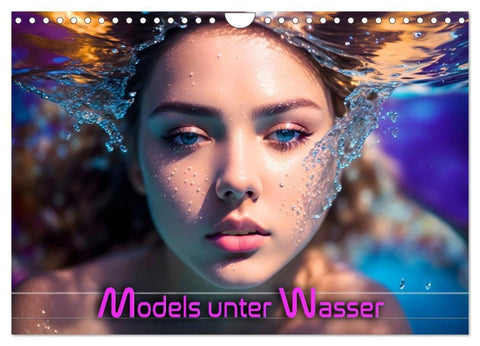 Models unter Wasser (Wandkalender 2027 DIN A4 quer), CALVENDO Monatskalender