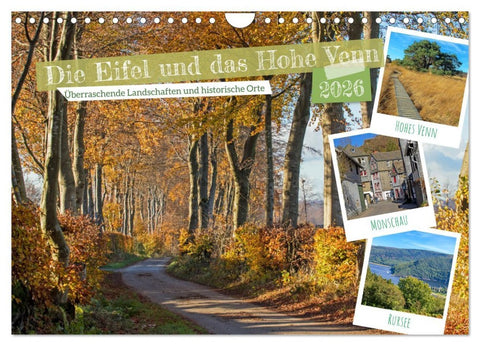 Die Eifel und das Hohe Venn (Wandkalender 2026 DIN A4 quer), CALVENDO Monatskalender