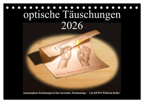 optische Täuschungen 2026 (Tischkalender 2026 DIN A5 quer), CALVENDO Monatskalender