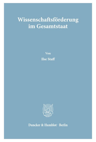 Wissenschaftsförderung im Gesamtstaat.