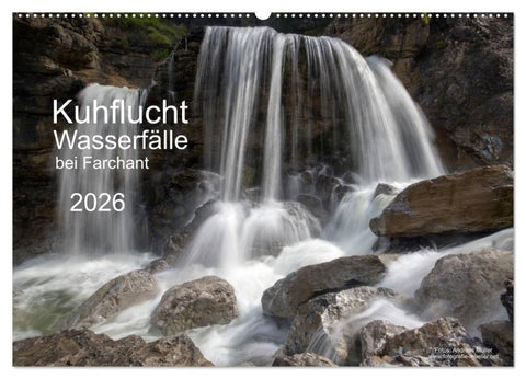 Kuhflucht Wasserfälle bei Farchant (Wandkalender 2026 DIN A2 quer), CALVENDO Monatskalender